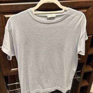 Brunello Cucinelli Light Blue Cashmere Crewneck Top